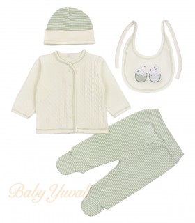 Ropón de Jacquard | PopCorn Rabbit Green
